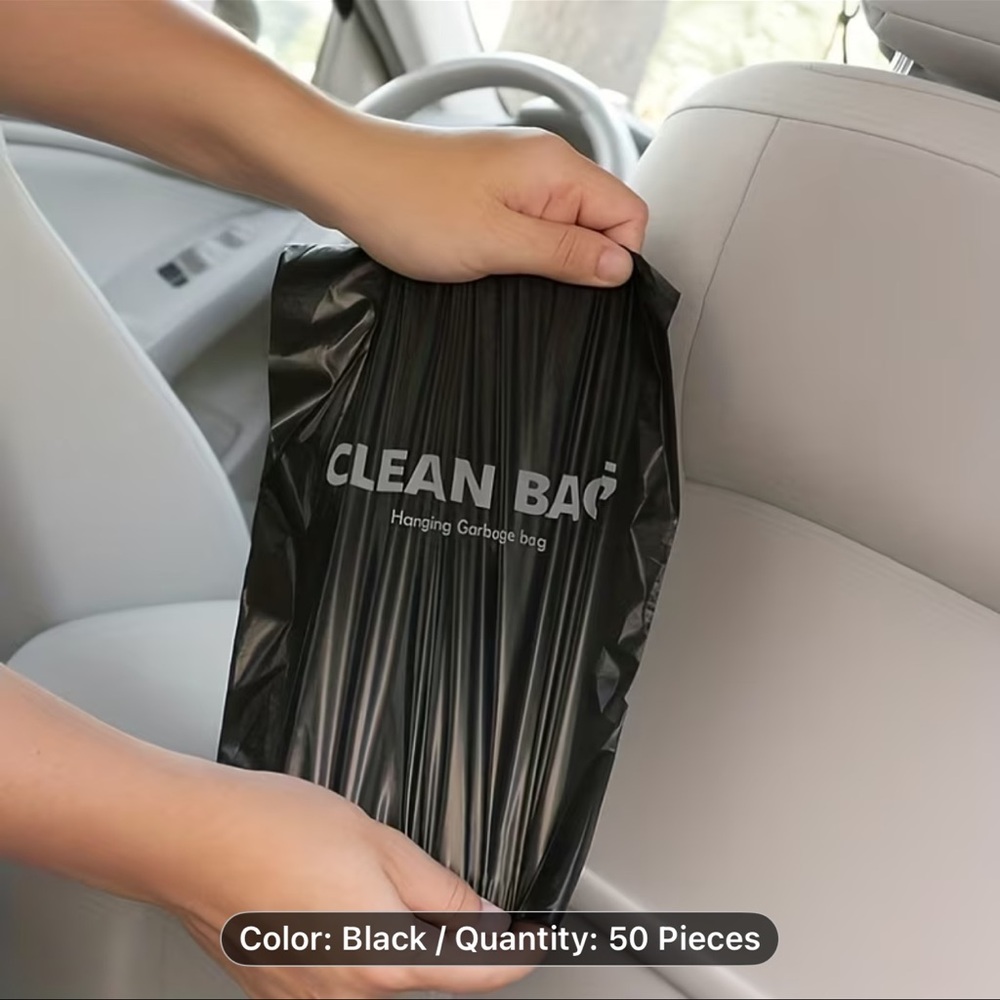 Black Car Trash Bags — (50 Pack) - Picture 4 of 5
